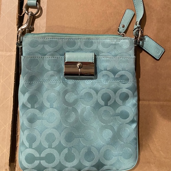 TEAL COACH SATCHEL - Picture 3 of 8